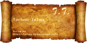 Terhes Telma névjegykártya